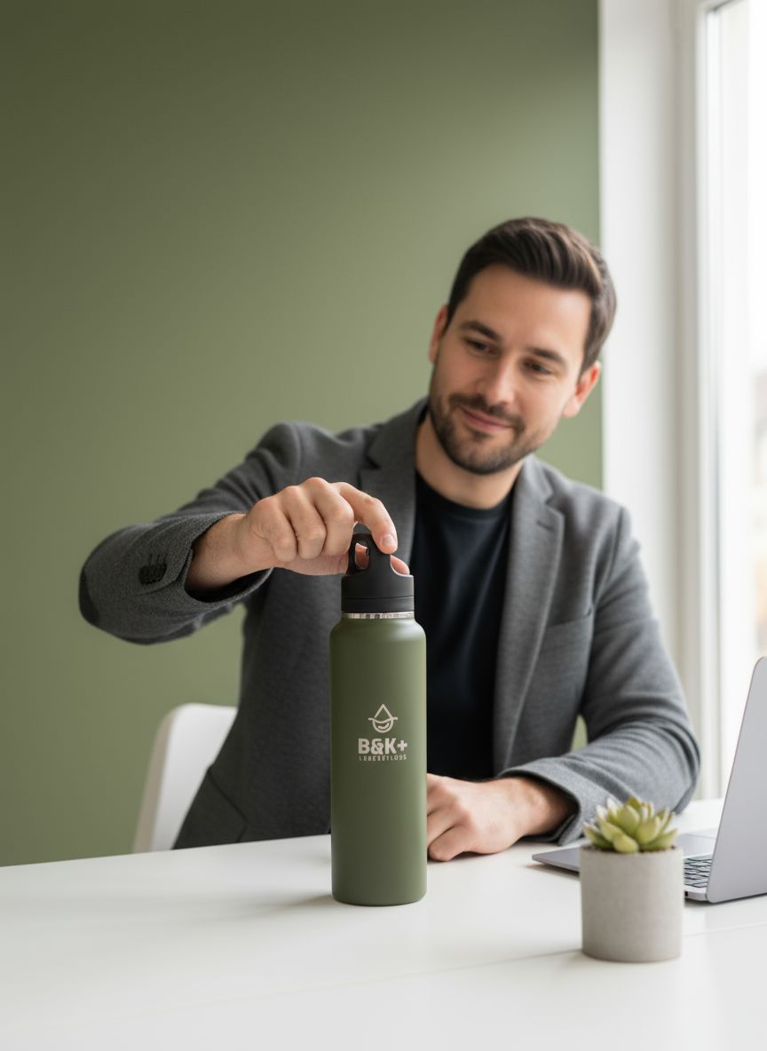 700ml Edelstahl Trinkflasche , Isolierter Becher Doppelwandiger Vakuum-Therm.