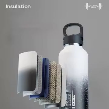 1000ml Edelstahl Trinkflasche , Isolierter Becher Doppelwandiger Vakuum-Therm.