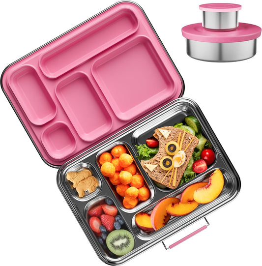Kinder Bento-Box aus Edelstahl | 5-Fach Lunchbox für Schule & Kindergarten