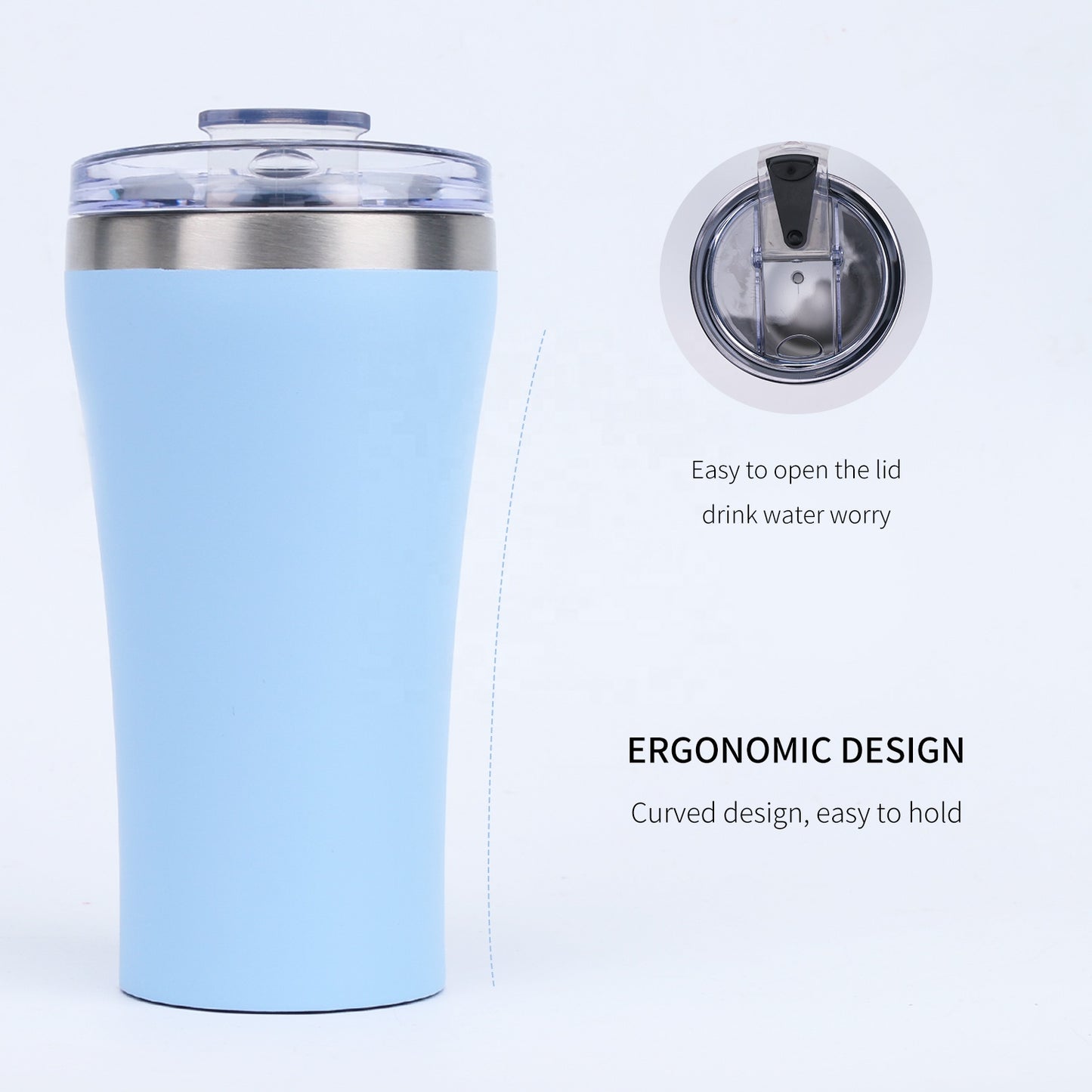 Edelstahl-Isolierbecher 500ml| Nachhaltig & Elegant, Auslaufsicherer Deckel Kaffeetasse