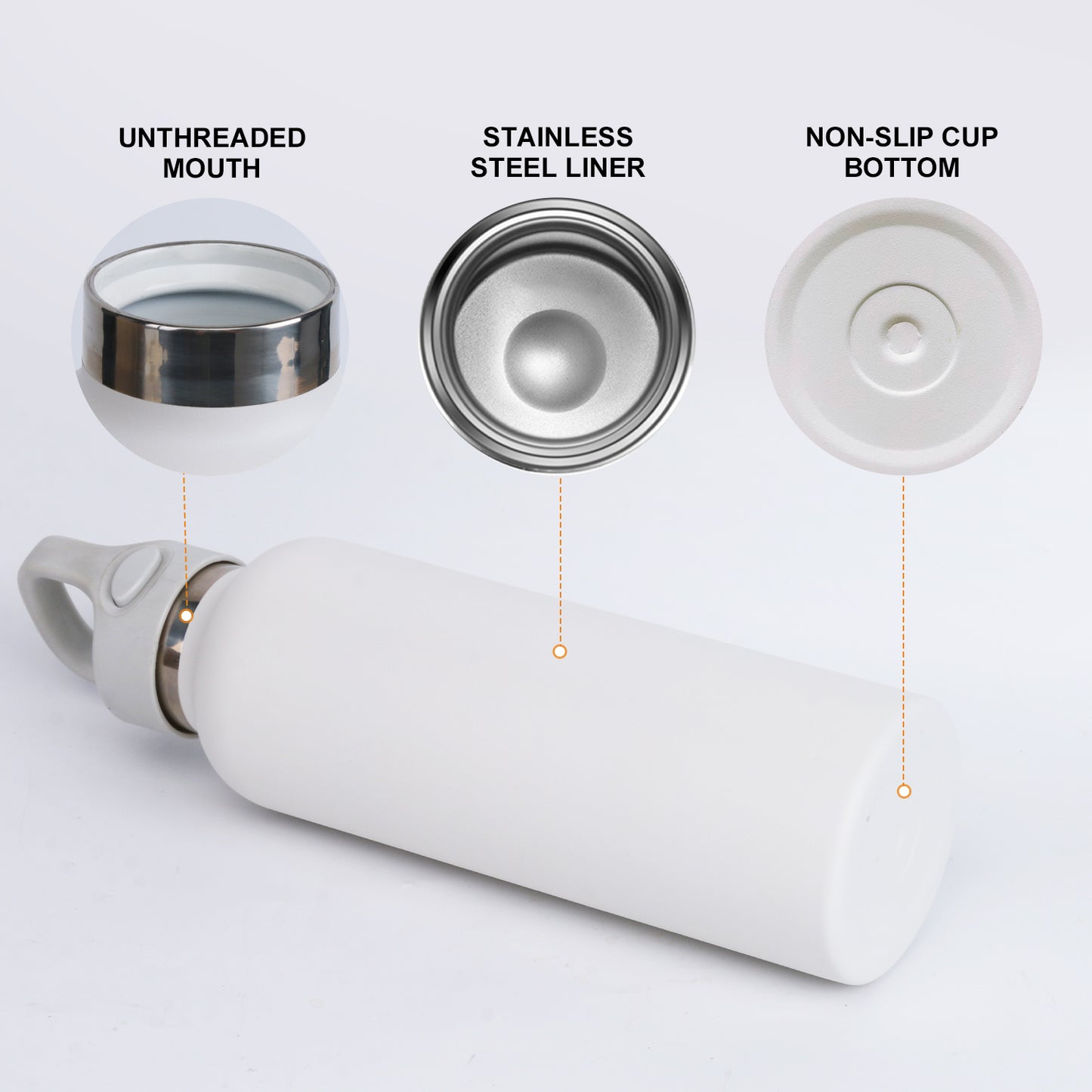 1000ml Edelstahl Trinkflasche , Isolierter Becher Doppelwandiger Vakuum-Therm.