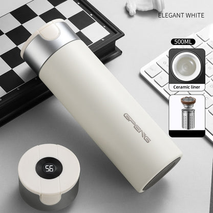 500ml Isolierte Wasser flasche LED Digitale Temperatur anzeige Edelstahl Kaffeetasse Mit Teehaus