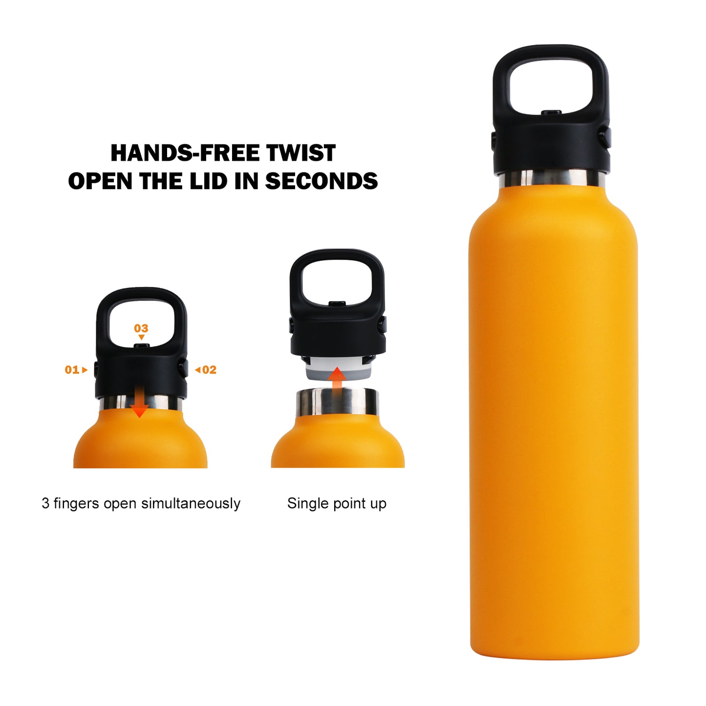 500ml Edelstahl Trinkflasche , Isolierter Becher Doppelwandiger Vakuum-Therm.