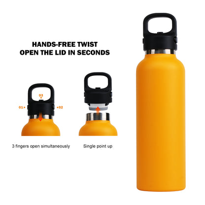 500ml Edelstahl Trinkflasche , Isolierter Becher Doppelwandiger Vakuum-Therm.