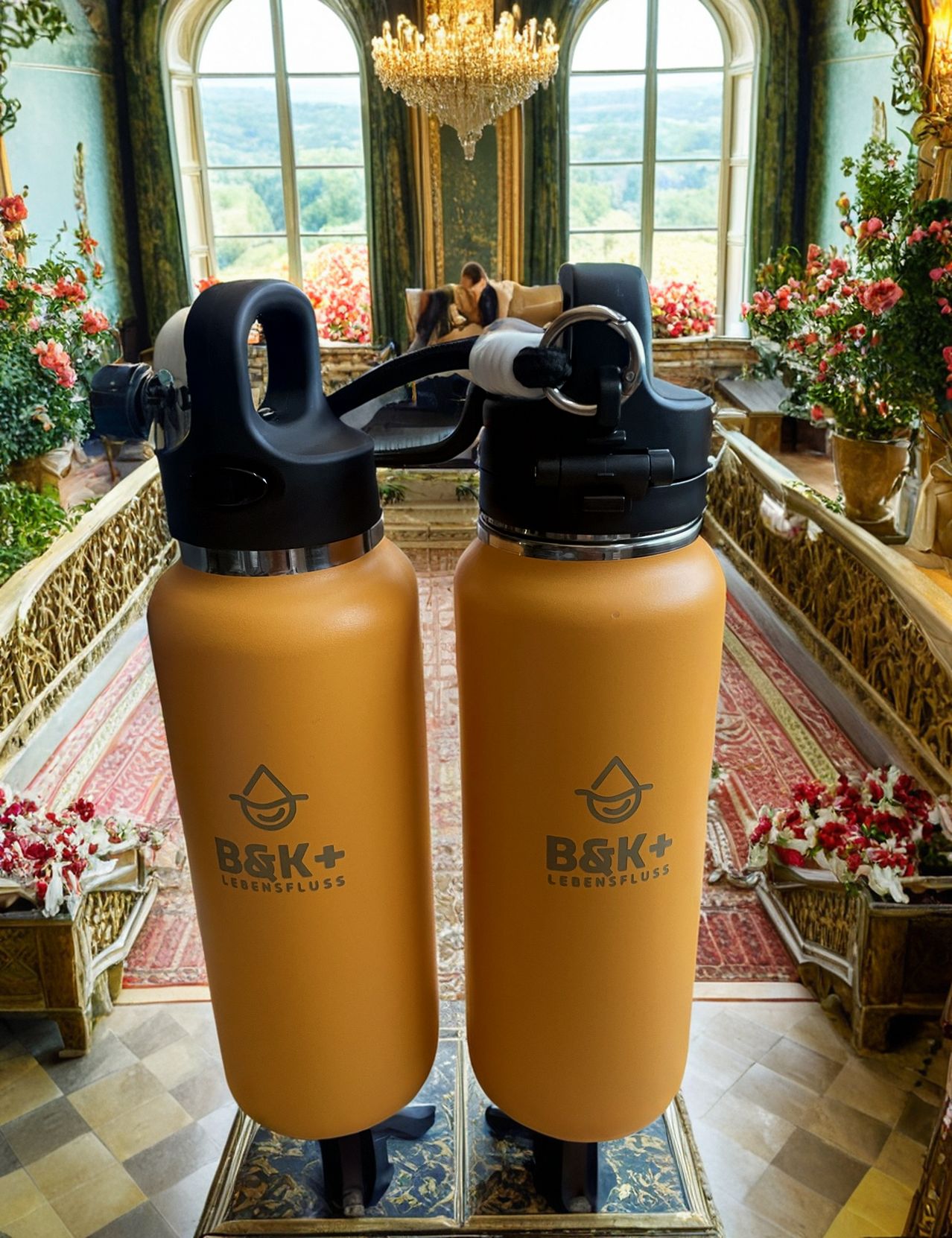 500ml Edelstahl Trinkflasche , Isolierter Becher Doppelwandiger Vakuum-Therm.